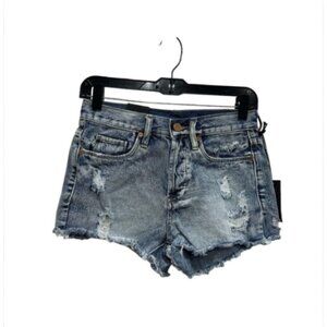 Blanknyc Distressed Denim Cutoff Shorts Size 24 Light Wash Raw Hem Women's Casua